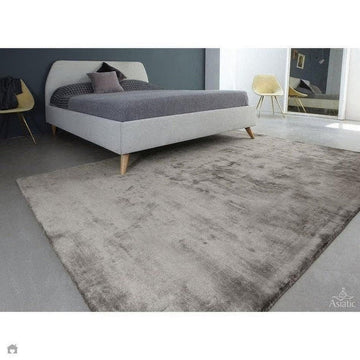 Katherine Carnaby Chrome Luxury Modern Plain Distressed Tonal Metallic Shimmer Hand-Woven High-Density Heavyweight Soft Textured Silky Viscose Pearl Cream Rug-Asiatic Carpets-Rug Love - The Most Loved Rug Store